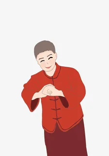 插画拜年男孩免抠