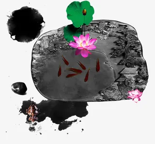 中国风墨砚产品实物免抠