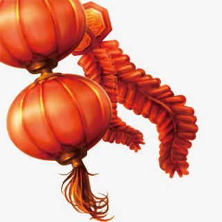 灯笼鞭炮背景图