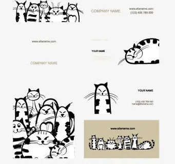 矢量创意名片图片免抠