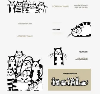 矢量创意名片图片免抠