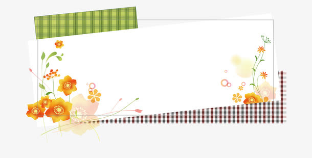 矢量花边画框免抠