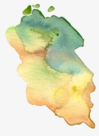 创意水彩元素手绘水彩图片免抠