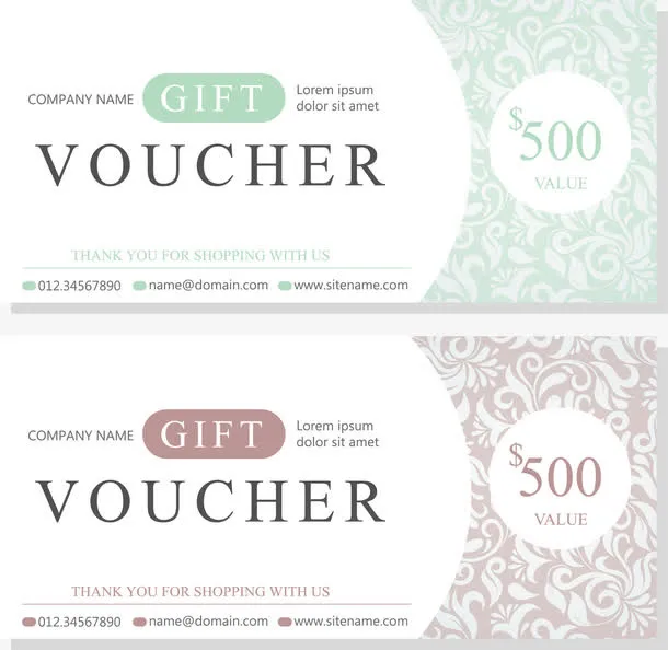 矢量复古优惠劵设计素材免抠