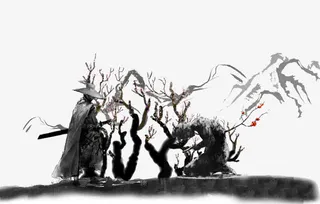 水墨武侠免抠