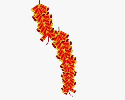 卡通鞭炮免抠素材免抠节日元旦/春节/元宵元素