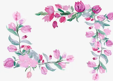 水彩花纹花卉免抠