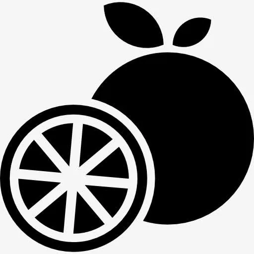 柑橘类水果图标免抠