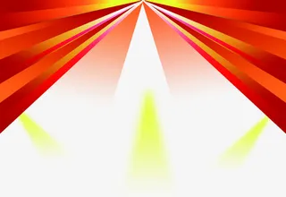 炫彩喜庆红色舞台灯光免抠