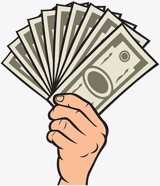 资金池纸币漫画免抠