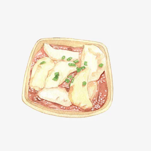 水饺手绘画素材图片免抠