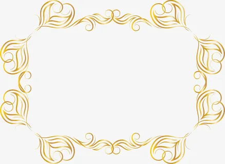 金色扭曲框架免抠