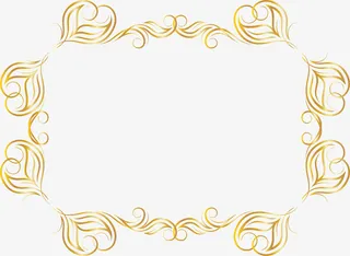 金色扭曲框架免抠