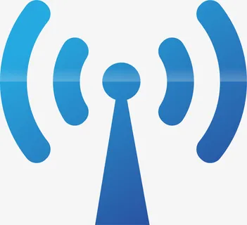 蓝色渐变无线基站免抠