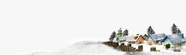 雪地里的景色免抠