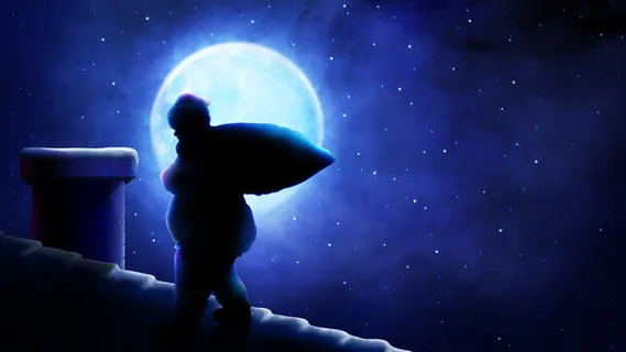 送礼物的圣诞老人免抠