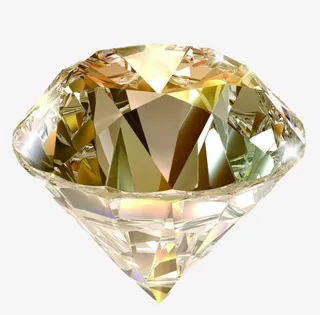 有质感的黄色钻石免抠