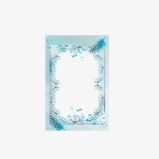 夏日清新唯美相框模板免抠