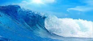 蓝色海洋波浪背景高清