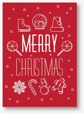 创意新年圣诞贺卡矢量图免抠