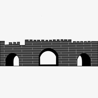 西安城市印象城墙剪影装饰免抠