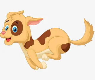 奔跑的小狗免抠