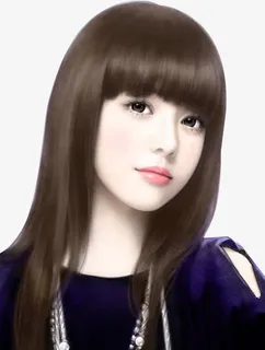 齐刘海大眼睛女生少女免抠