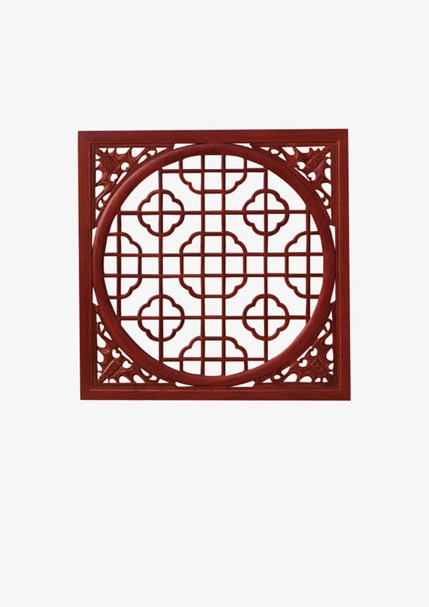 古典正方形窗户免抠