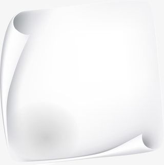 白色清新纸张免抠