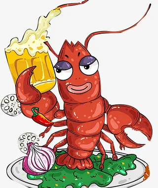 虾 啤酒 夏日 美食 餐饮免抠