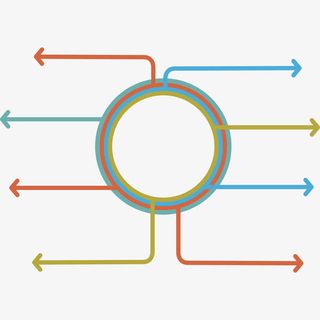 圆形信息分支图形免抠