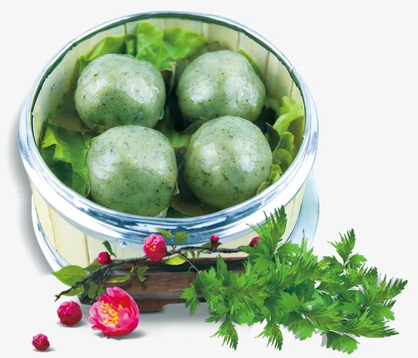 清明节青团食物素材免抠