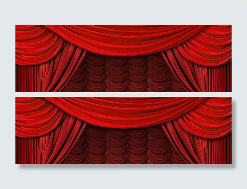红色幕帘背景高清