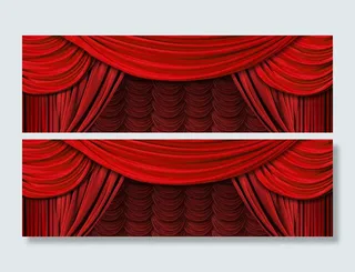 红色幕帘背景高清