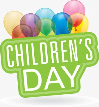 气球和儿童节LOGO免抠