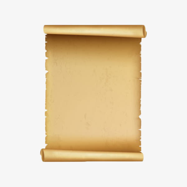 复古残缺牛皮信纸免抠