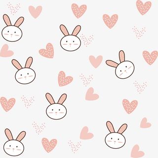 可爱兔子童心底纹背景免抠