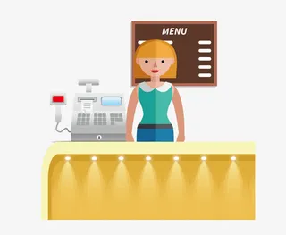 矢量职业人物超市售货员免抠