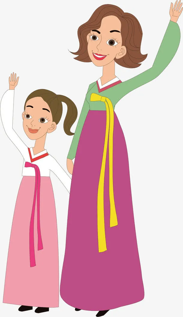 矢量母女免抠
