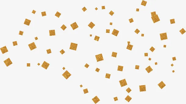 漂浮金黄色粒子素材免抠