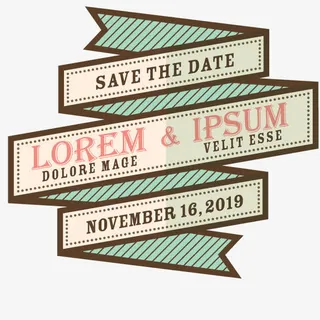 矢量条幅标签免抠