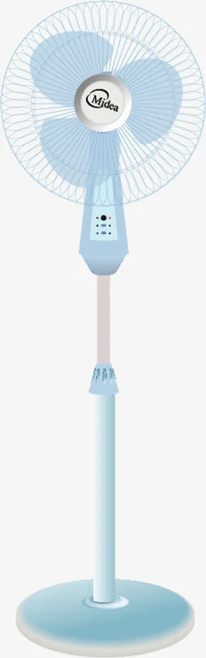 矢量手绘落地扇免抠