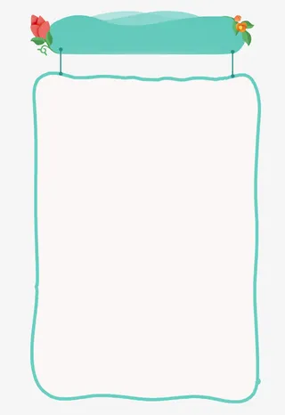 卡通蓝色不规则图形产品边框免抠