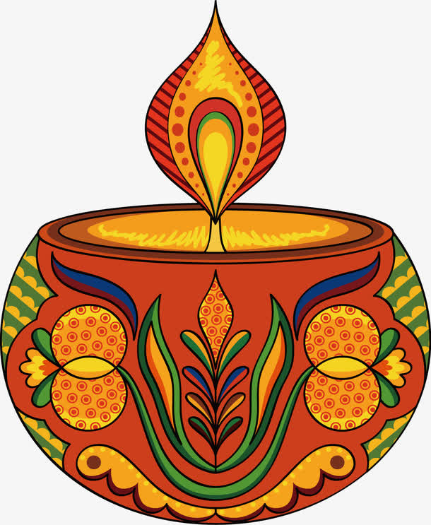 印度光明节灯笼免抠