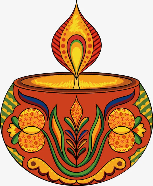 印度光明节灯笼免抠