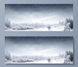 迷人雪花冬日海报banner背景高清