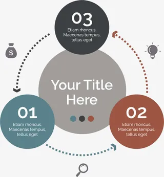 矢量手绘PPT循环箭头免抠