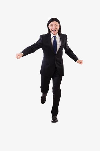 白领长头发男人免抠