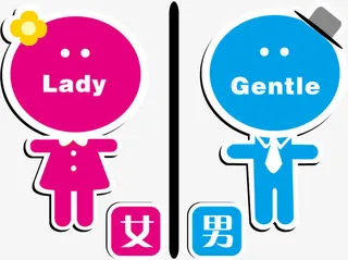 洗手间标牌素材免抠