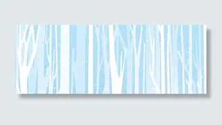 卡通树林清新背景banner